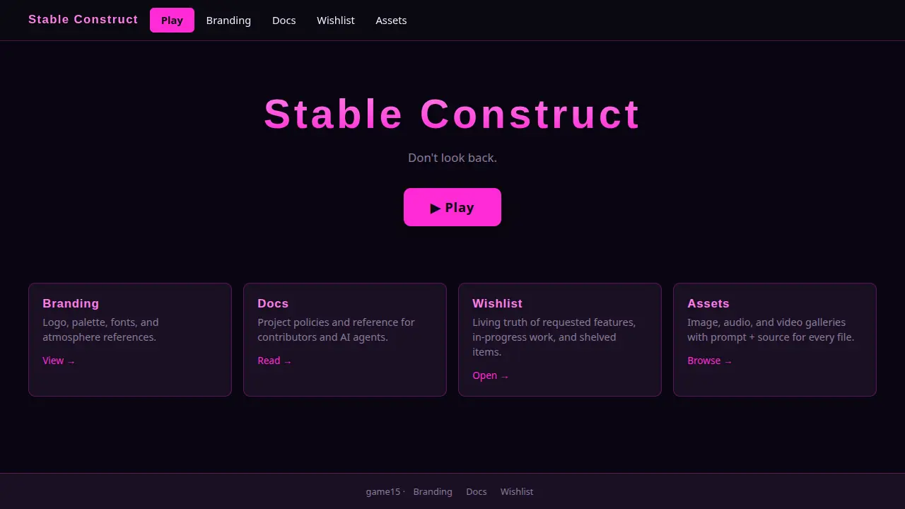 Stable Construct screenshot
